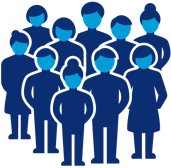 Group of people too close together Group of people too close together