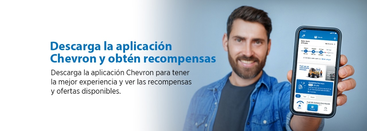 Descarga la aplicación Chevron para tener la mejor experiencia y ver las recompensas y ofertas disponibles.