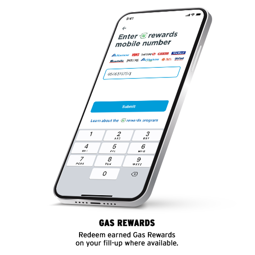 Redeem gas rewards on the mobile app