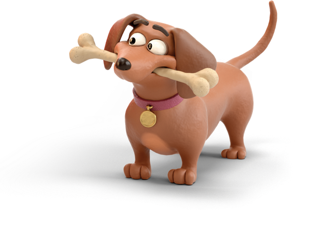 dog with bone